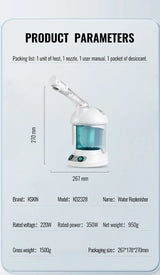 KSKIN Custom Hot Sale Face Mist Spray Portable Facial Steamer For Face Professional Ionic Facial Steamer