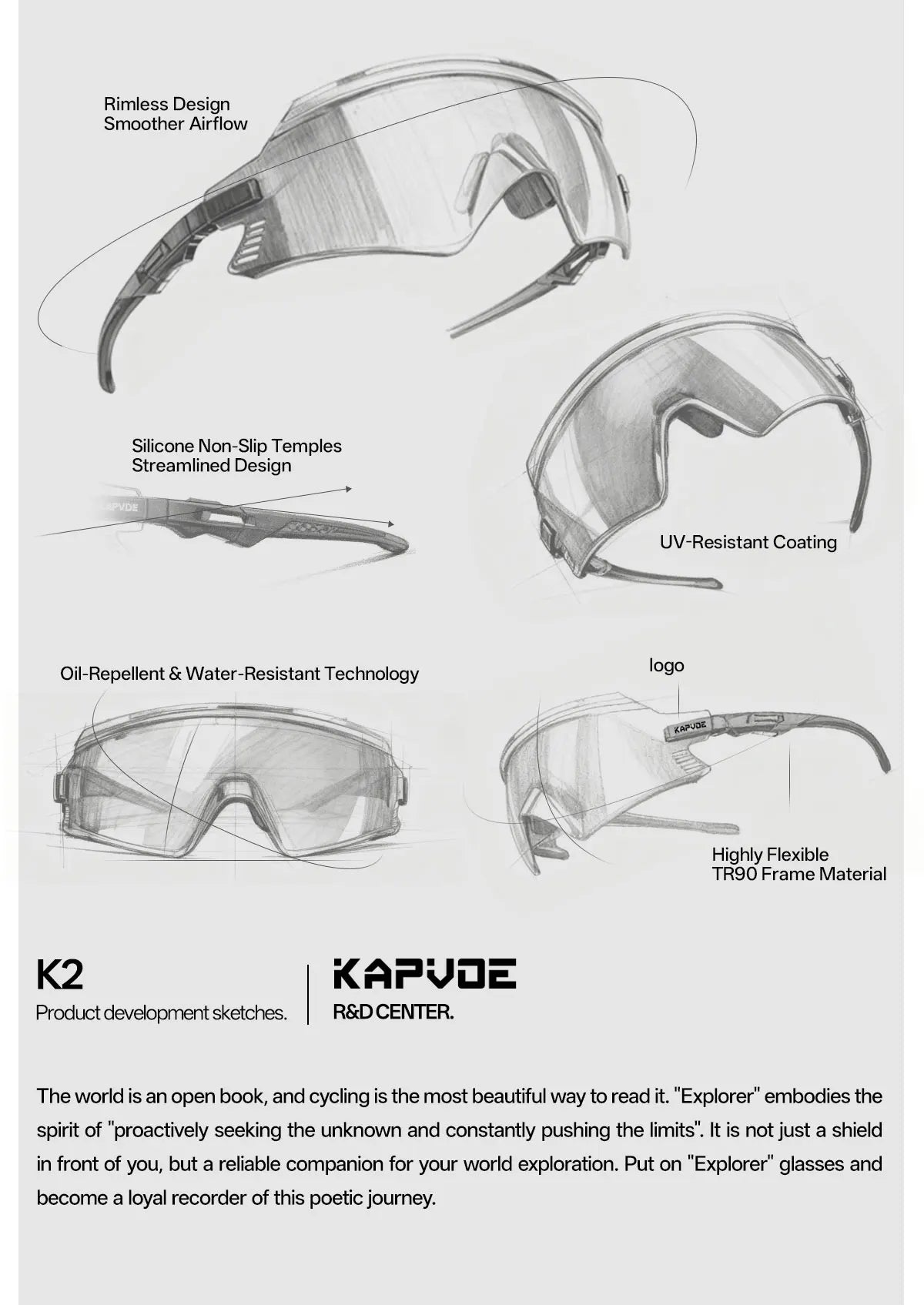 Kapvoe Sports Sunglasses for Men Women Youth Baseball Cycling Running Driving Fishing Golf Motorcycle Outdoor Glasses UV400