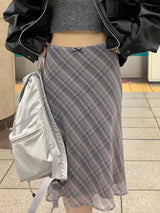 Vintage High-Waist Pleated A-Line Skirt