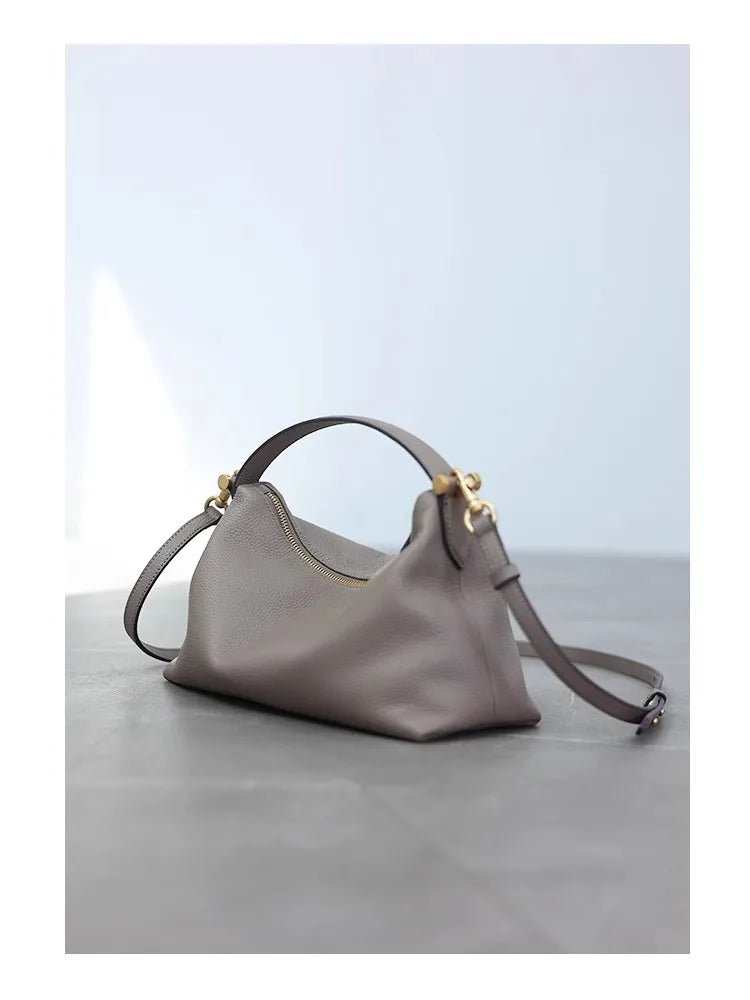2024 Women Genuine Leather Luxury Handbags Small Size Versatile Cowhide Crossbody Bag Fashion Soft Messenger Purses