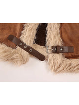 Women's Vintage Leather Moto Jacket | Black & Brown