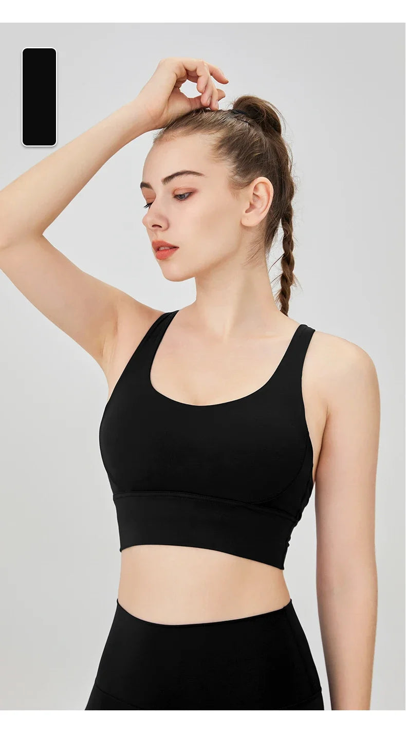 Women's Cross-Back Yoga Sports Bra