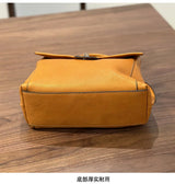 Johnature 2026 Autumn New Handmade Retro Genuine Leather Women's Bag Versatile Soft Cowhide Solid Color Shoulder Crossbody Bags