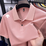 Men's Luxury Cotton Polo | Geometric Print Summer Shirt