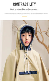 Kids' Cloak-Style Waterproof Poncho Raincoat