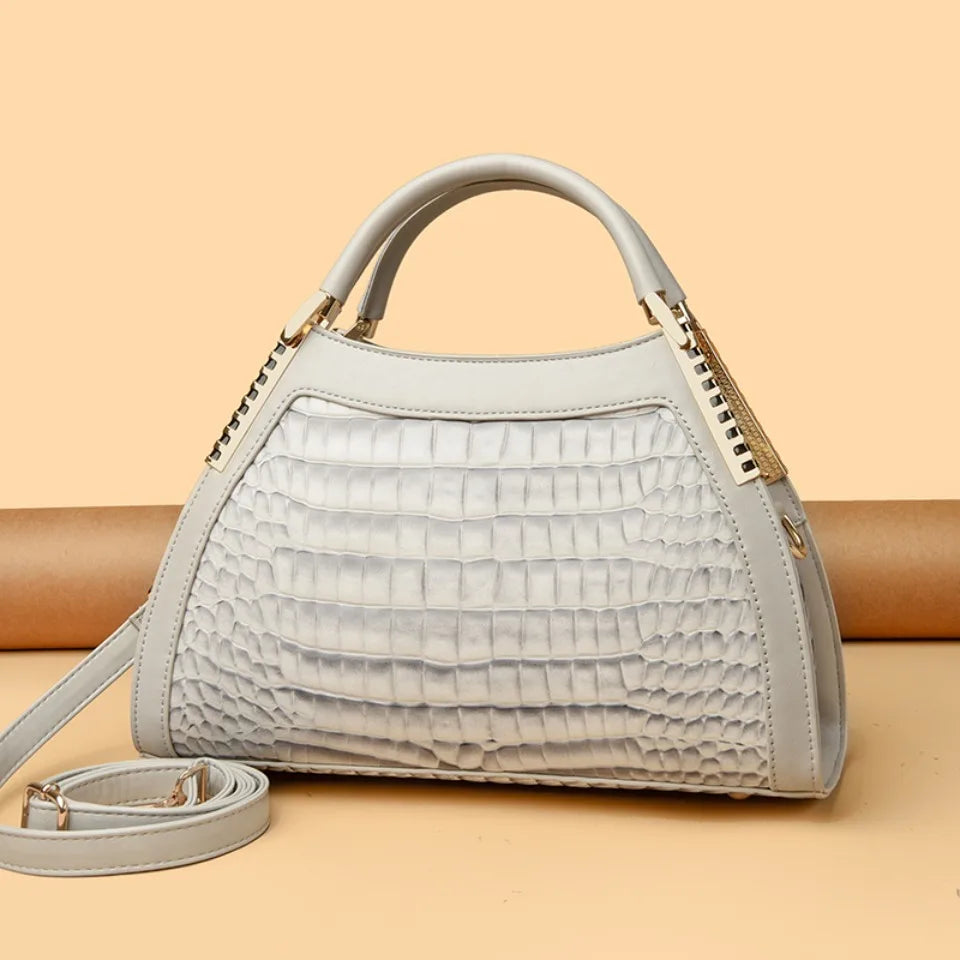 Alligator Patent Leather Shoulder Crossbody Hand Bags for Women Brand Luxury Handbags Women Bags Designer Hobos Two Layers Sac