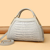 Alligator Patent Leather Shoulder Crossbody Hand Bags for Women Brand Luxury Handbags Women Bags Designer Hobos Two Layers Sac