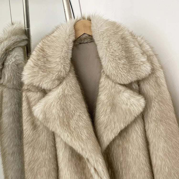 Plush Faux Fur Winter Overcoat