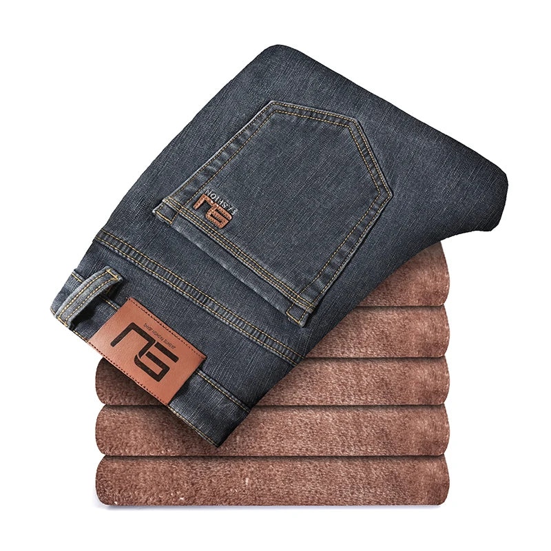 Men's Fleece-Lined Stretch Jeans