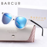 BARCUR Pink Fashion Polarized Glasses Bright Comfort PC Round Frame Holiday Travel Women Sunglasses Most Fashion Gift For Girls