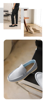 Men Flat Loafers 2025 Frosted Suede Flat Shoes Comfortable Non Slip Fashion Loafers Lightweight Trendy Outdoor Casual Shoes