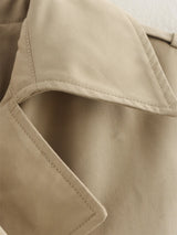 Vintage Cropped Double-Breasted Trench
