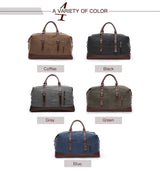Original Canvas Leather Men Travel Bags Carry on Luggage Bags Men Duffel Bags Travel Tote Large Weekend Bag Overnight