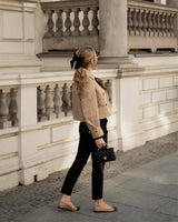 Vintage Cropped Double-Breasted Trench