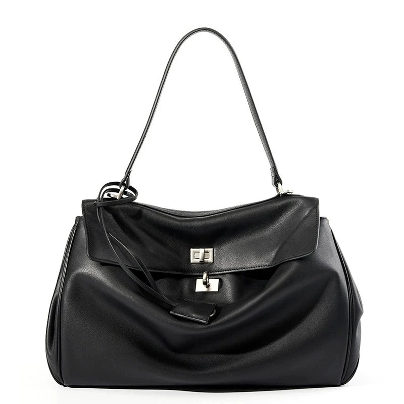 Various Genuine Leather Luxury Bag Fashion Women's Handbag Vegetable Basket Style Portable Women Bucket Bag with Lock