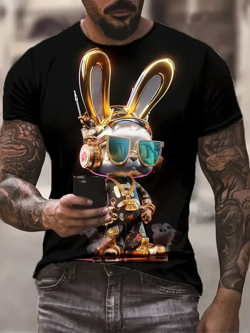Men’s Rabbit Graphic Streetwear Tee