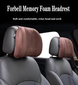 Forbell Car Headrest Pillow Suede Fabric Car Neck Pillow Car Seat Pillow Rest Headrest Memory Foam Headrest Car Accessories