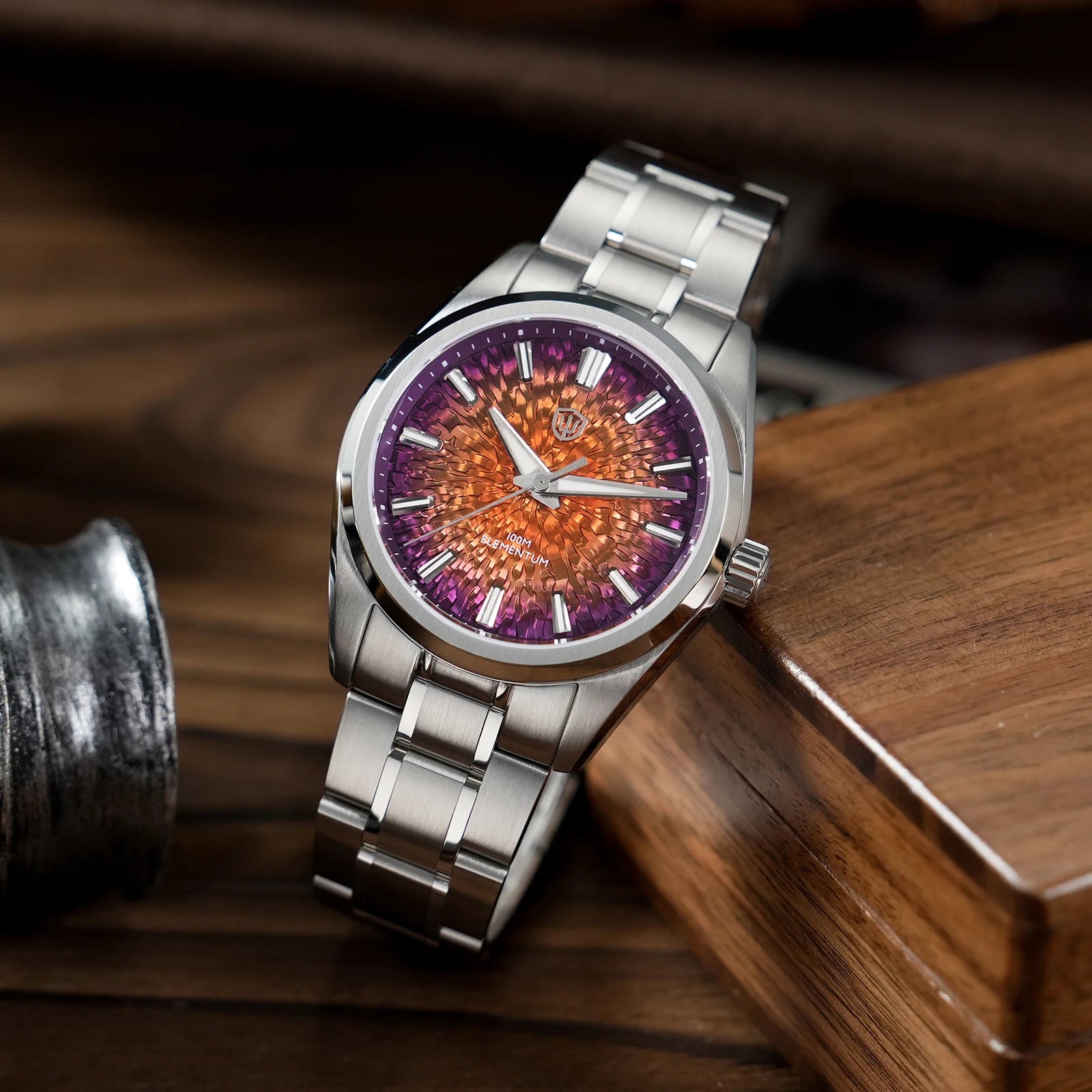 Watchdives WD0003C 38mm Men Watch VH31 Sweep Seconds Quartz Movement Sapphire Ice Crack Dial Luminous 10Bar Waterproof Watches
