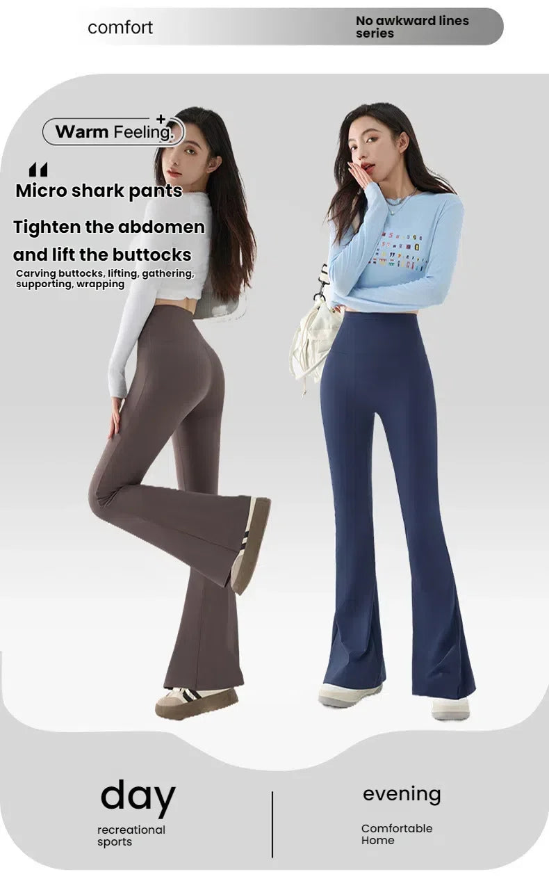 Women's High Waist Stretch Flared Pants