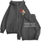 Blame John Meme Oversized Zip-Up Hoodie