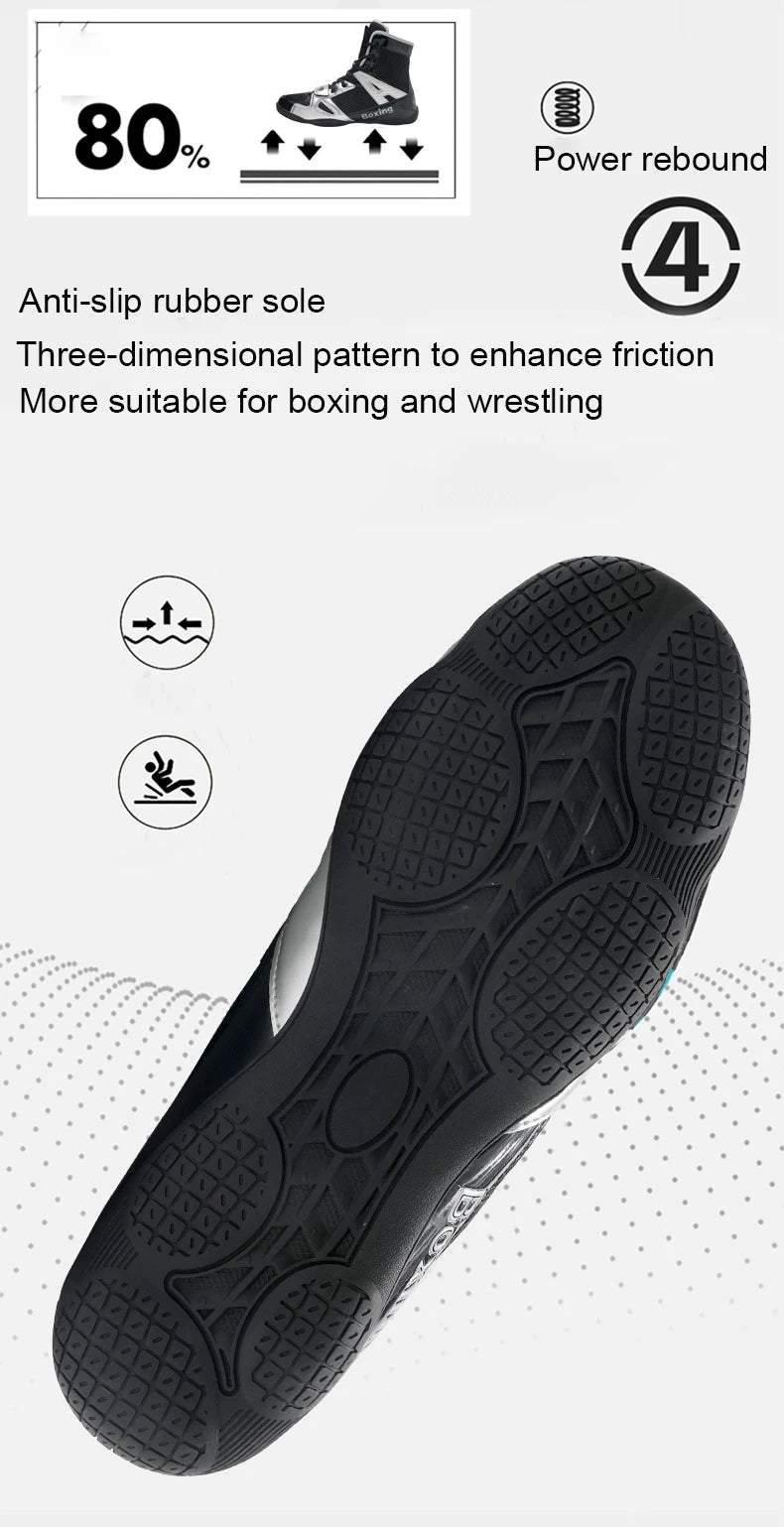 Wrestling Shoes Men 2025 High Top Professional Breathable Mesh Boxing Shoes Wrestling Fighting Sanda Weightlifting Squat Shoes