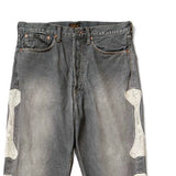 High Quality Japan KAPITAL Hirata Kazuhiro Bone Skeleton Embroidered Pattern Casual Jeans for Men