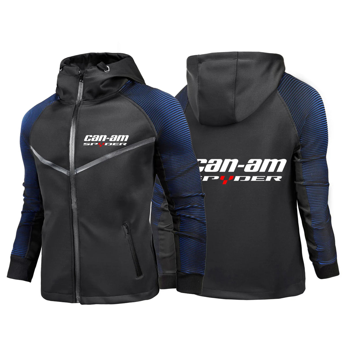 Men’s Racing-Inspired Zip-Up Hoodie