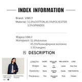 VIMLY 2 Piece Pant Set Woman Casual Outfits Women's Pant Suit 2026 Blue Stand-up Collar Jacket and Trouser Female Clothing A0119