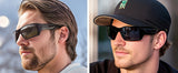 MAXJULI Polarized Sunglasses Wrap Around Sports Sunglasses for Big Wide Heads Men Women UV400 Sun Glasses 8232