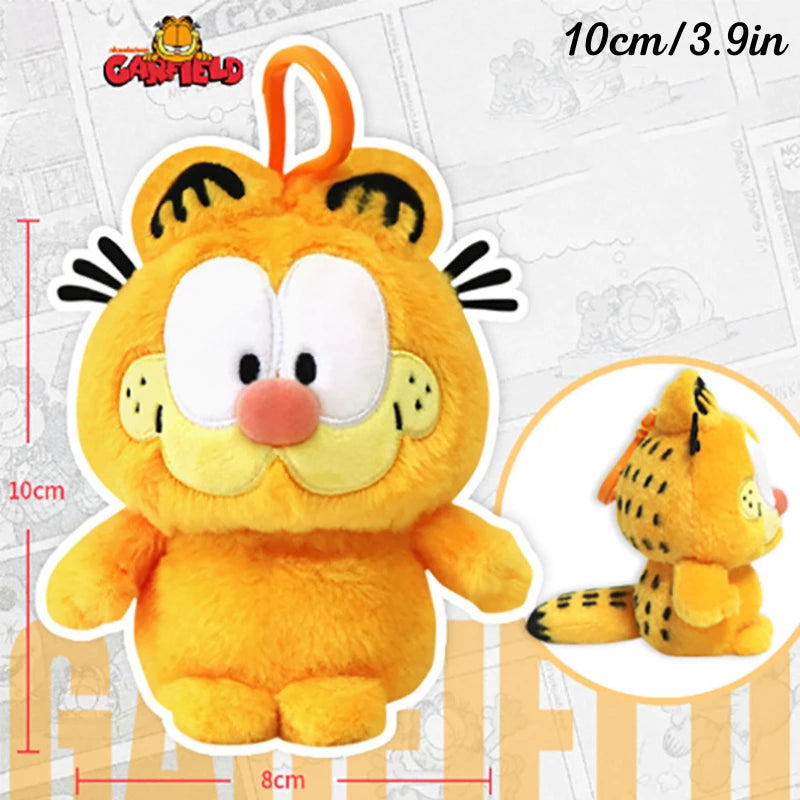 ORIGINAL Garfield Kawaii Soft Plush Toys Keychain Cute Cats Anime Stuffed Animals Peluche Doll Pendants Birthdays Gifts For Kids