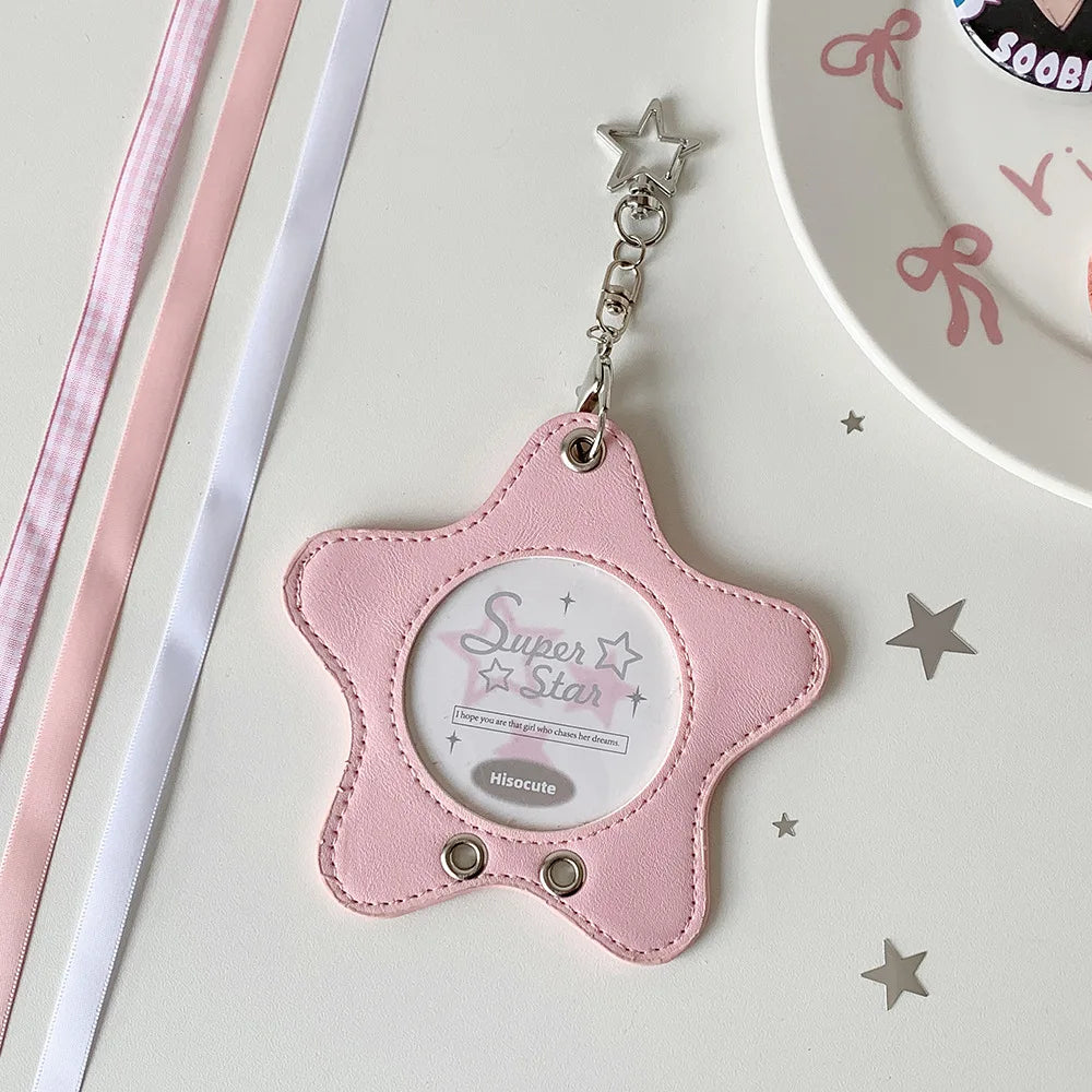 Y2K Korean Fashion Star Bag Pendant Cute Idol 3in Photo Storage Card Album Card Holder Women Decorative Accessories KeychainGift