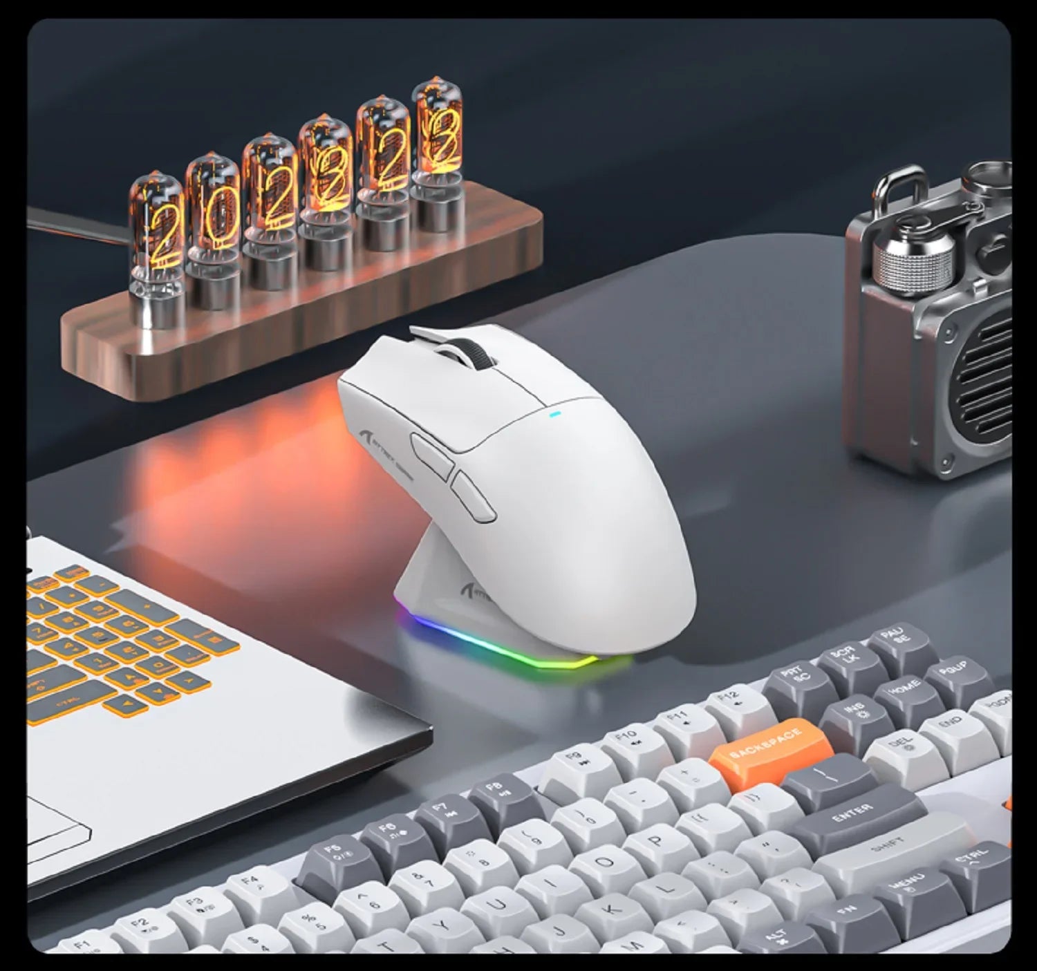 Attack Shark X11 PAW3311 Wireless Bluetooth Mouse, 2.4G 400IPS RGB PC Gaming Mouse