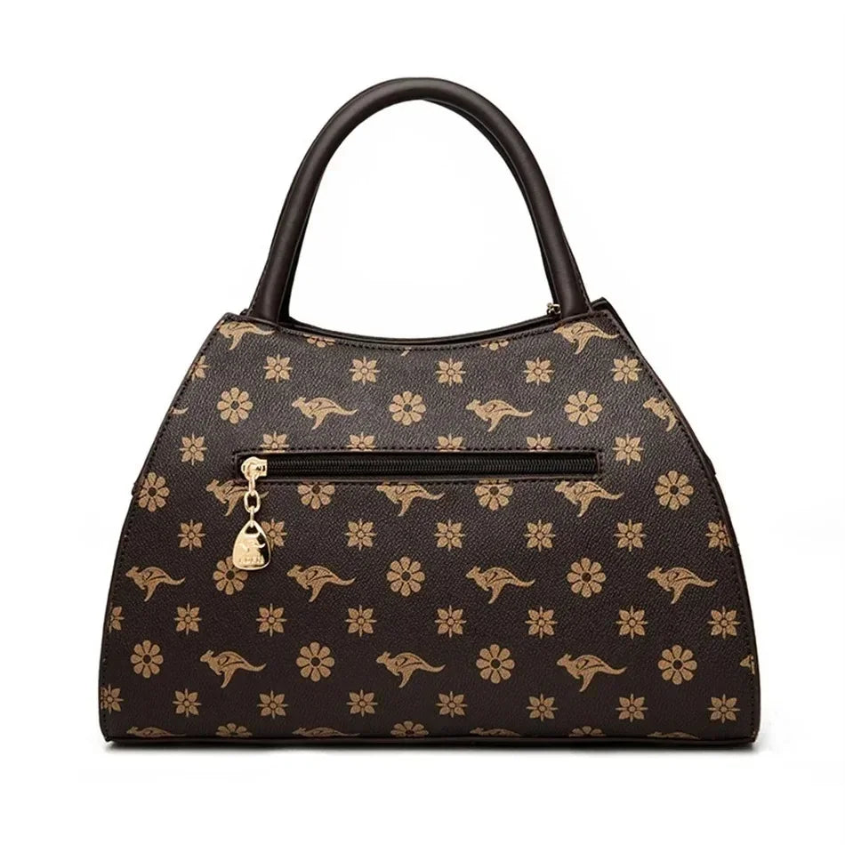 Luxury Handbag Fashion Print Large Capacity Soft Leather Women Shoulder Crossbody Bag Leisure Designer Ladies Purses and Handbag