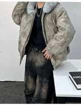 Men's Cotton Jacket – Eagle Embroidery & Tie-Dye