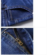 Men's Classic Straight-Leg Denim Jeans | Blue & Black