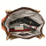 Women's Vintage Letter Tote Shoulder Bag