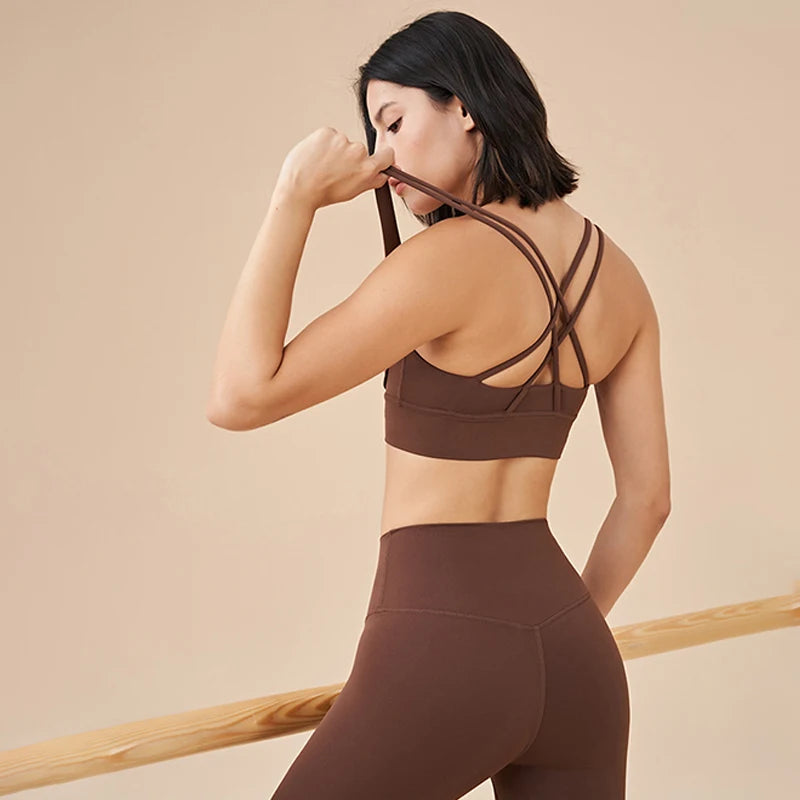 TRY TO BN 2 Piece Yoga Set Women's Tracksuit Sports Bra High Waist Leggings Tummy Control Squat Proof Workout Outfit Gym Clothes