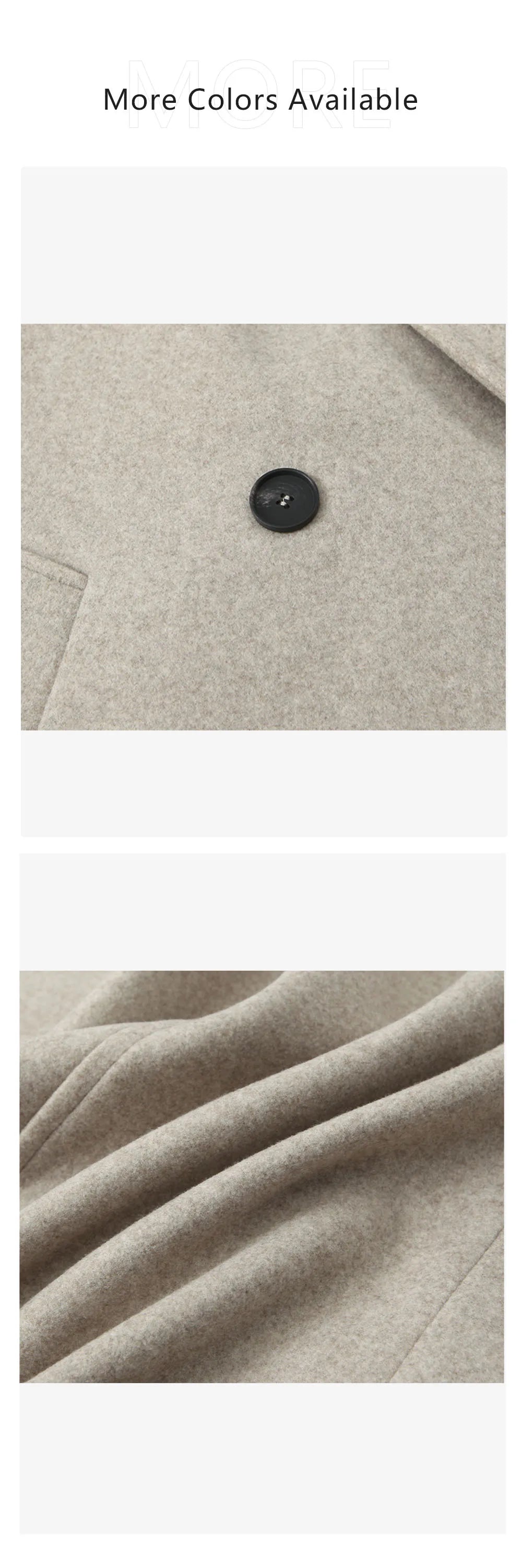 Tri-Color Luxury Loose Collar Coat