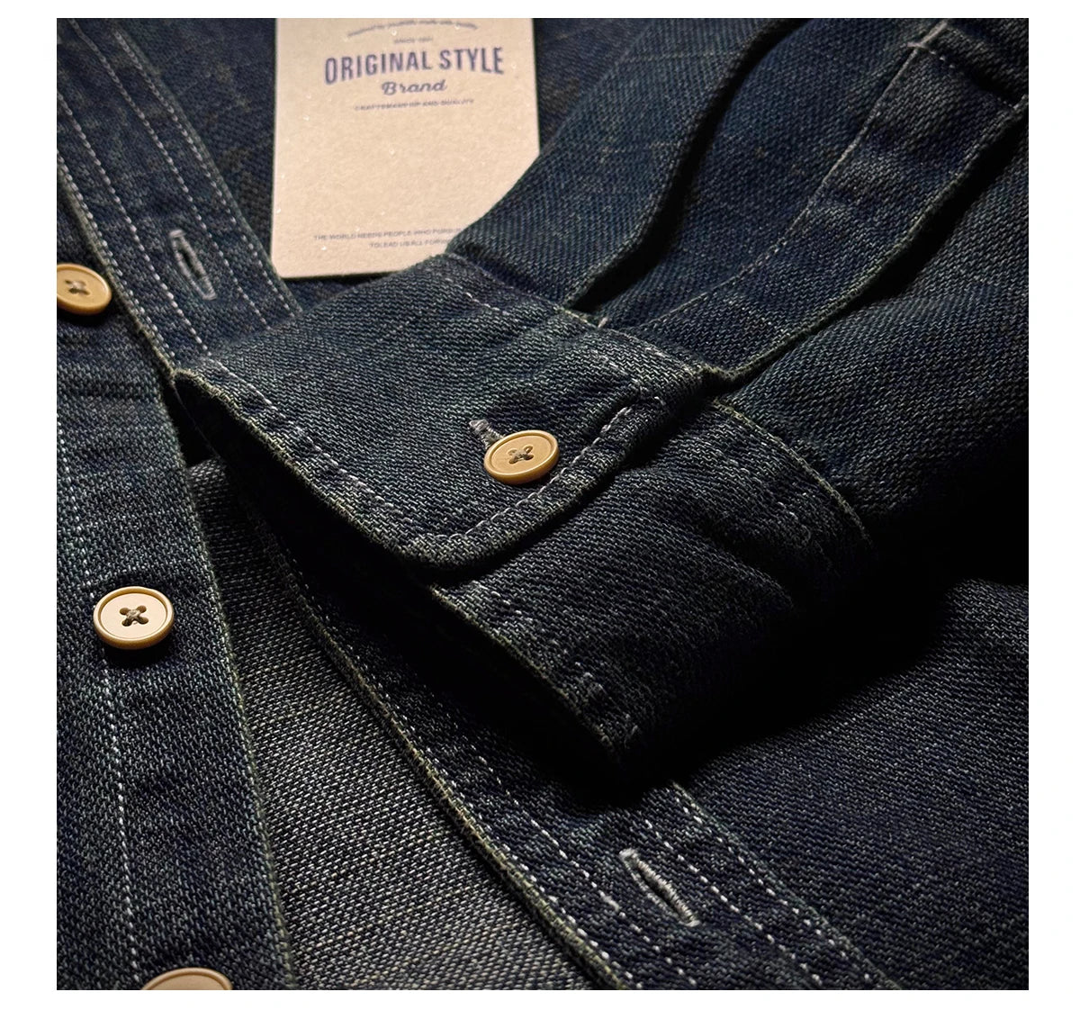Men's Japanese Vintage Heavyweight Denim Shirt