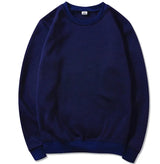 Korean Fashion Men's Round Neck Sweatshirts Autumn Long Sleeves Vacation Pullovers Tops Casual Popular Man Solid Sweat Shirts
