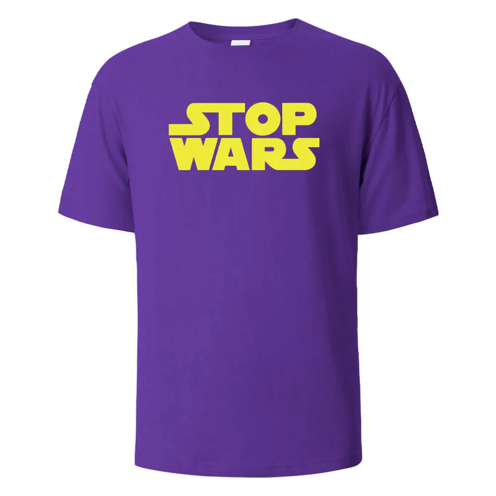 Stop Wars Graphic Cotton T-Shirt