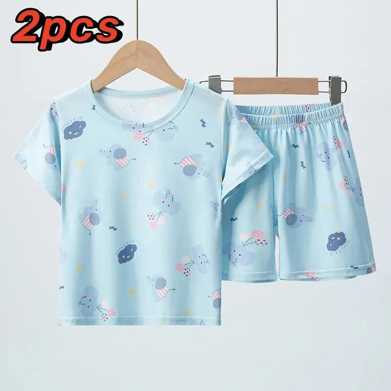 CHILDREN'S Clothing Short Sleeve Shorts 2-piece Suit