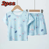 CHILDREN'S Clothing Short Sleeve Shorts 2-piece Suit