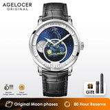 AGELOCER Astronomer Van Gogh Moon Phase Men's Watch
