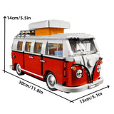 1167pcs Technical Blue Beetle Camper Car Building Blocks Model Creative City Vehicle Set Toys Bricks For Boy Kids Christmas Gift