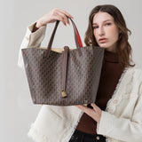 Classic Style Women's Large-capacity Handbag Letters Print Design Small Metal Accessories Exquisite Workmanship