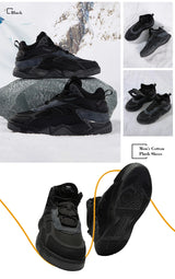 Baasploa Winter Men Shoes Fashion Plush Warm Waterproof Leather Sports Shoes Male Casual Outdoor Non-Slip Lace up Walking Shoes