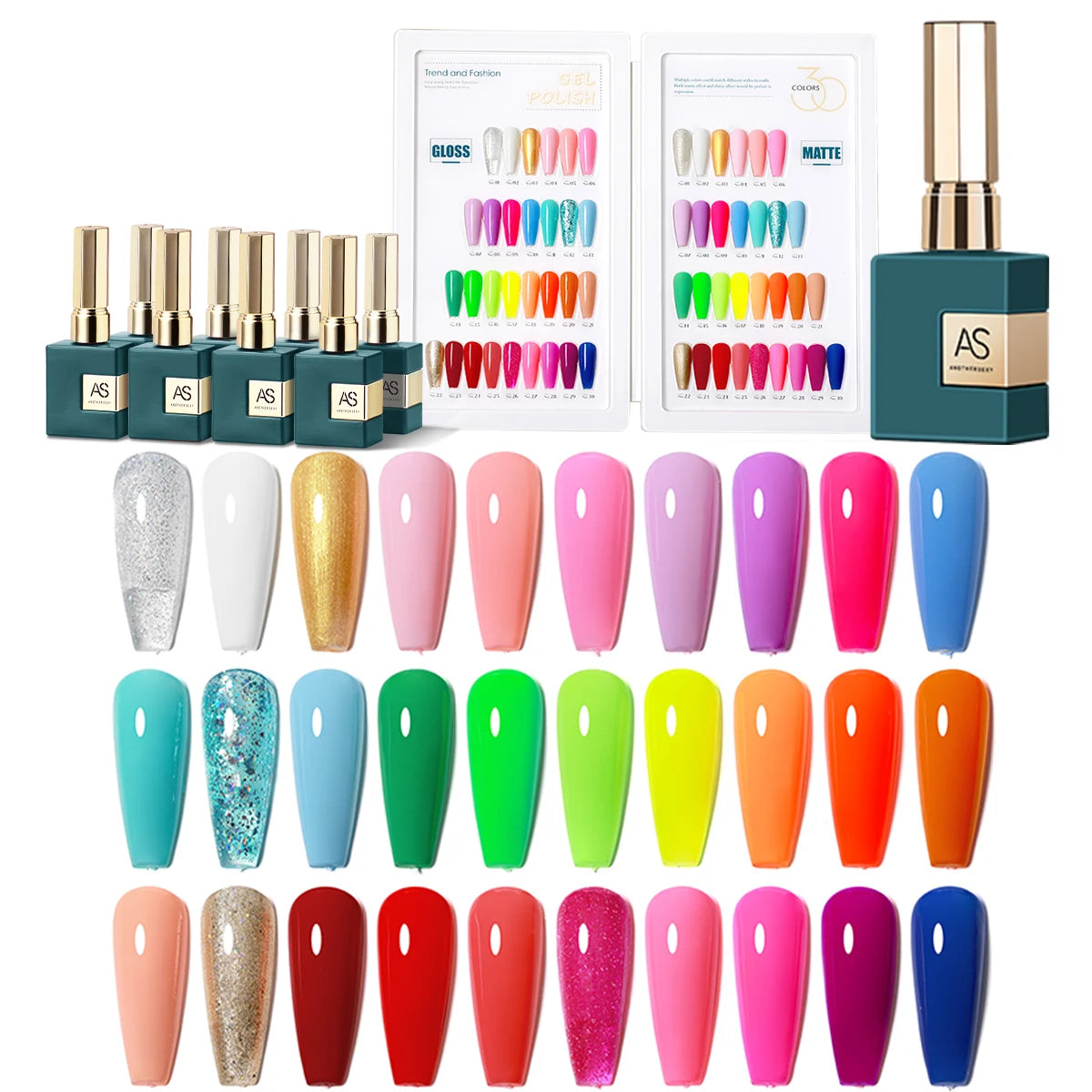 30-Piece Gel Nail Polish Set | Valentine's Romance Collection