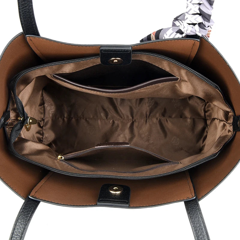 Genuine Brand Women Tote Bag High Quality Soft Leather Large Ladies Shoulder Crossbody Bag Luxury Female Shopping Handbag A Main