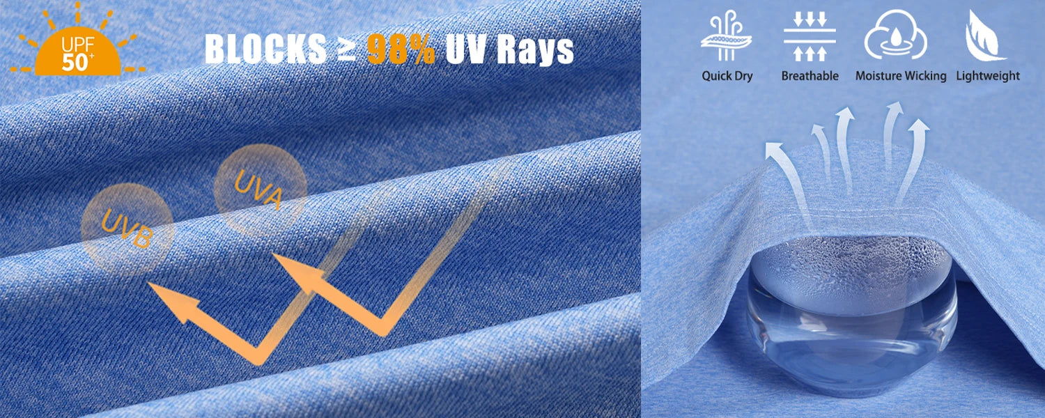 Men's UPF 50+ Sun Hoodie — Long Sleeve Quick-Dry Rash Guard